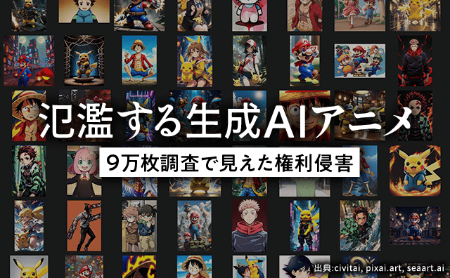 氾濫する生成AIアニメ 9万枚調査で見えた権利侵害