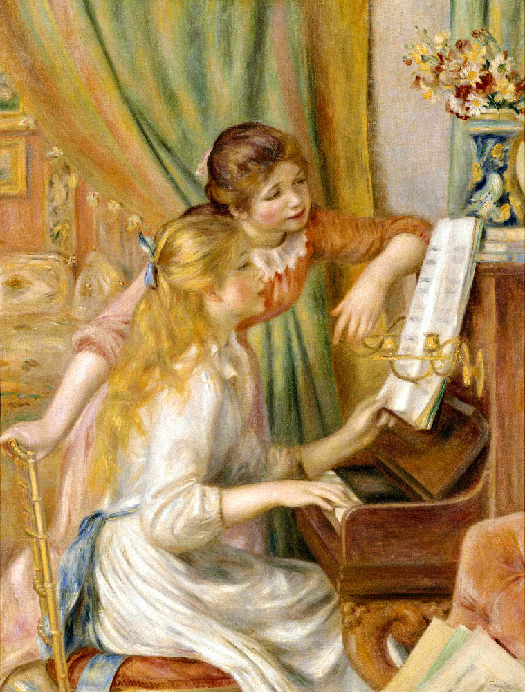 「ピアノを弾く少女たち」